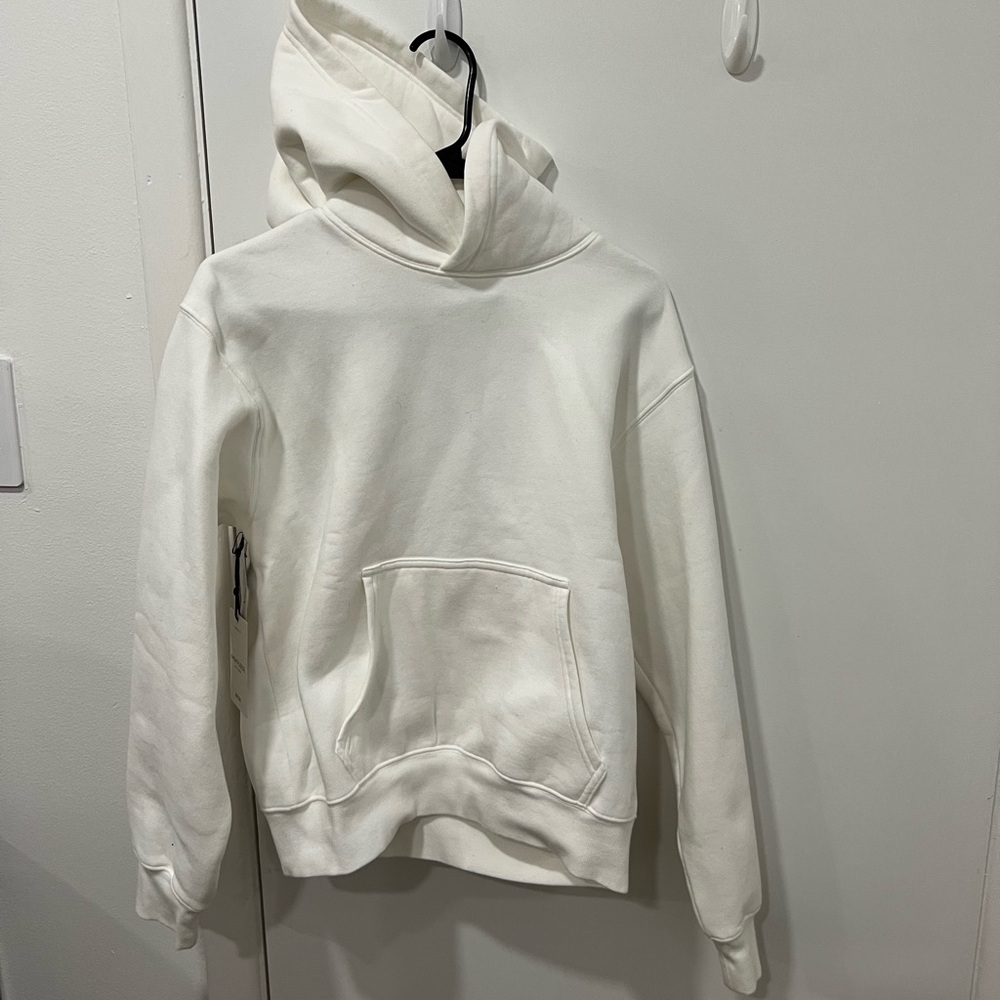 Aritzia Perfect Sweatfleece White Hoodie